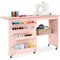 Best Choice Products Sewing Machine Table & Desk w/ Craft Storage and Trays